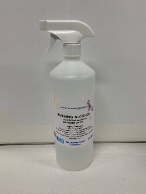 Rubbing alcohol used by MWC to clean equipment.